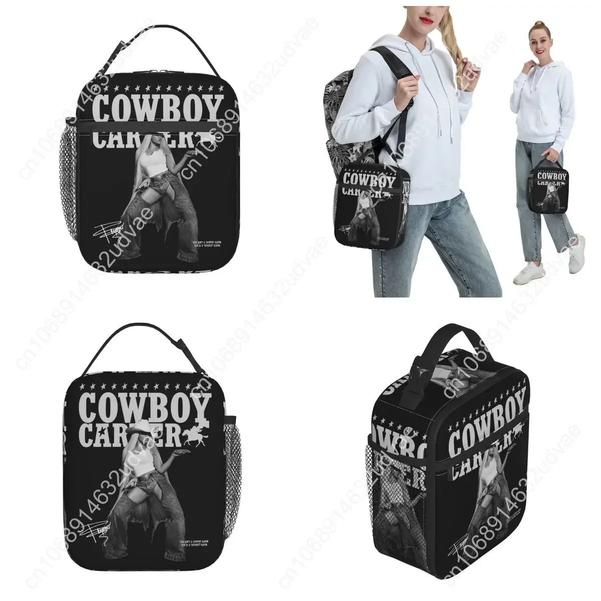 Beyonce Cowboy Carter Merch Thermal Insulated Lunch Bags for Office Reusable Food Container Bags Cooler Thermal Lunch Boxes
