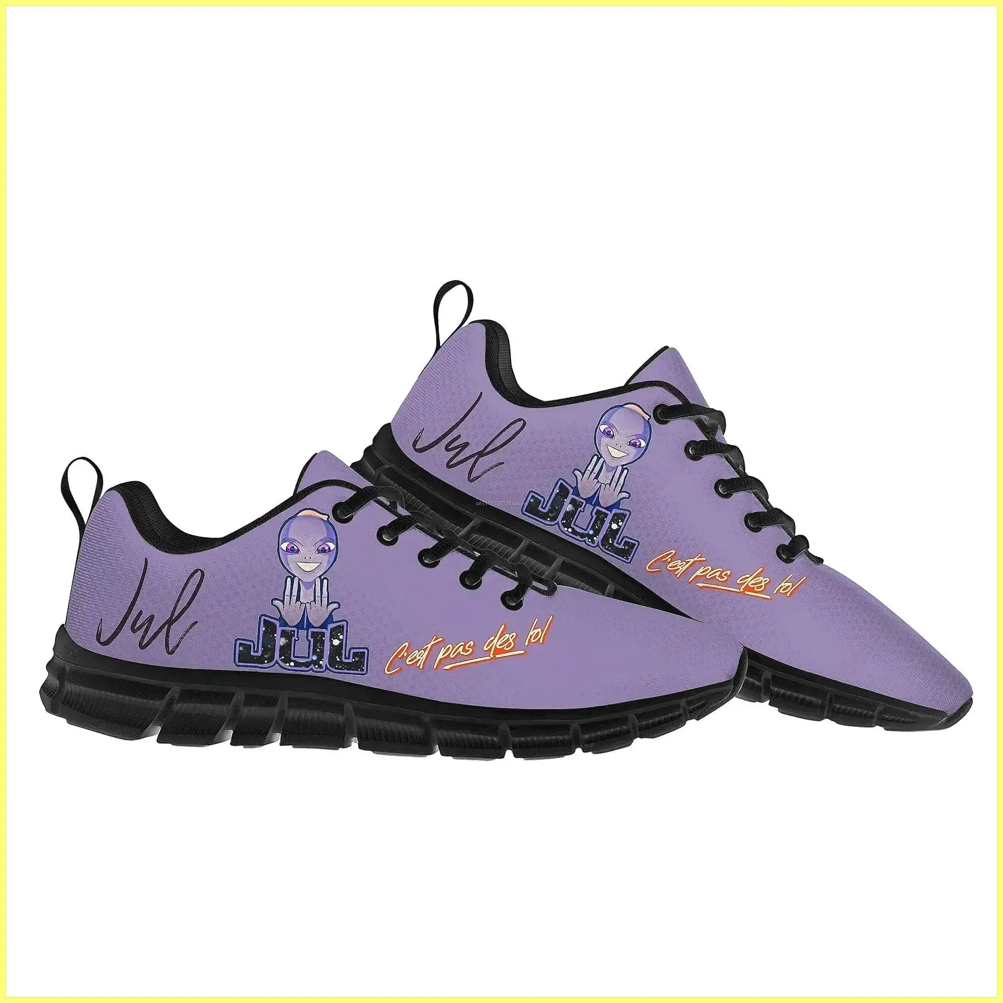 Custom Rapper Jul Inspired Sneakers, Low-Top Unisex Lace-Up Casual Shoes