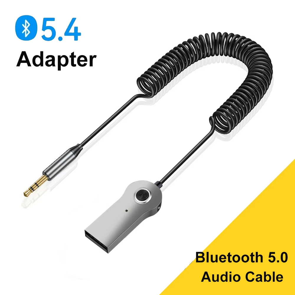 Aux USB Bluetooth Adapter Bluetooth 5.0 Audio Receiver Transmitter For Car 3.5mm Jack Speaker Audio Music Receiver Dongle Cable 