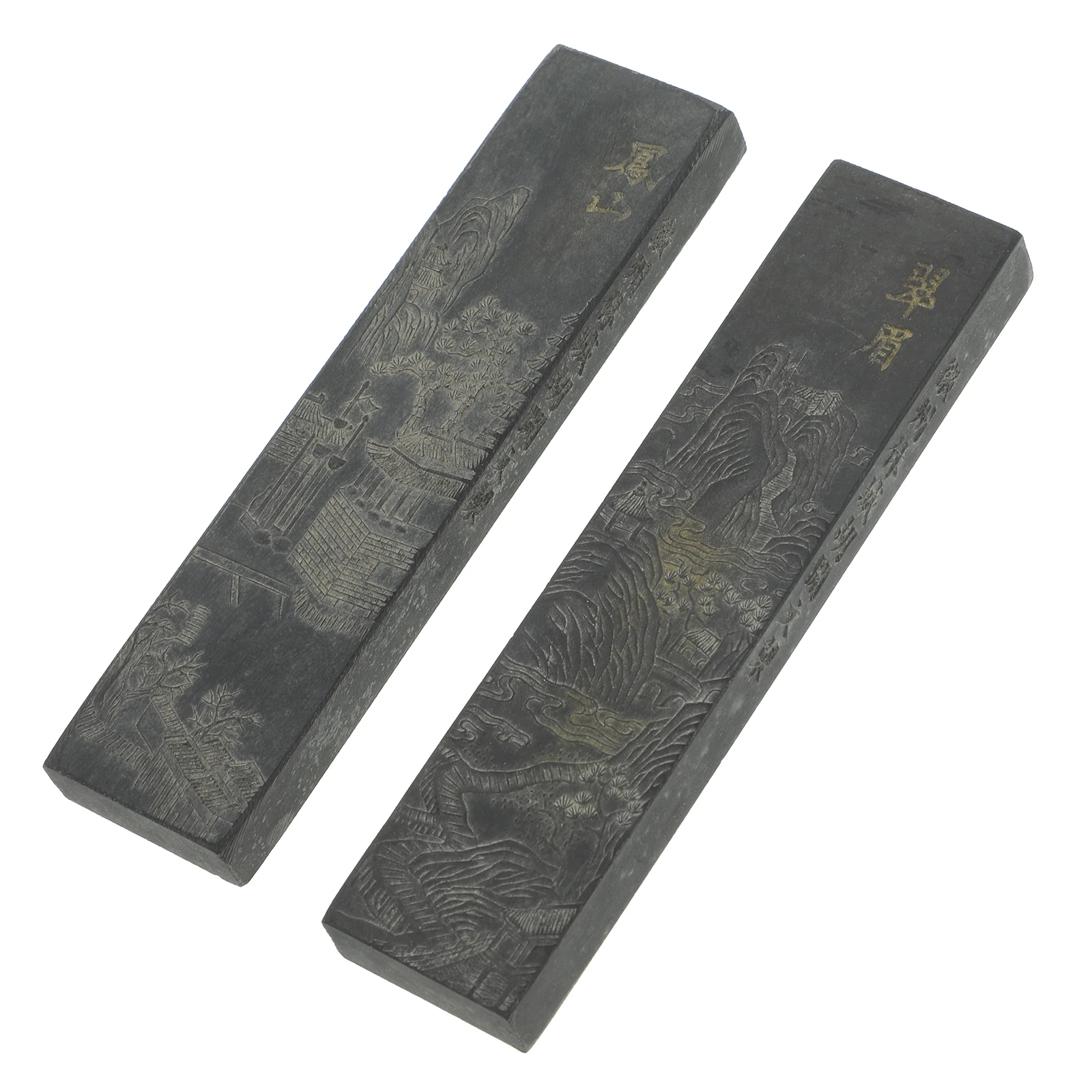 

2pcs Calligraphy Ink Stick Loose Smoke Quill Sumi Black Blocks Traditional Soot Sticks Student Stationery Reusable Graphics
