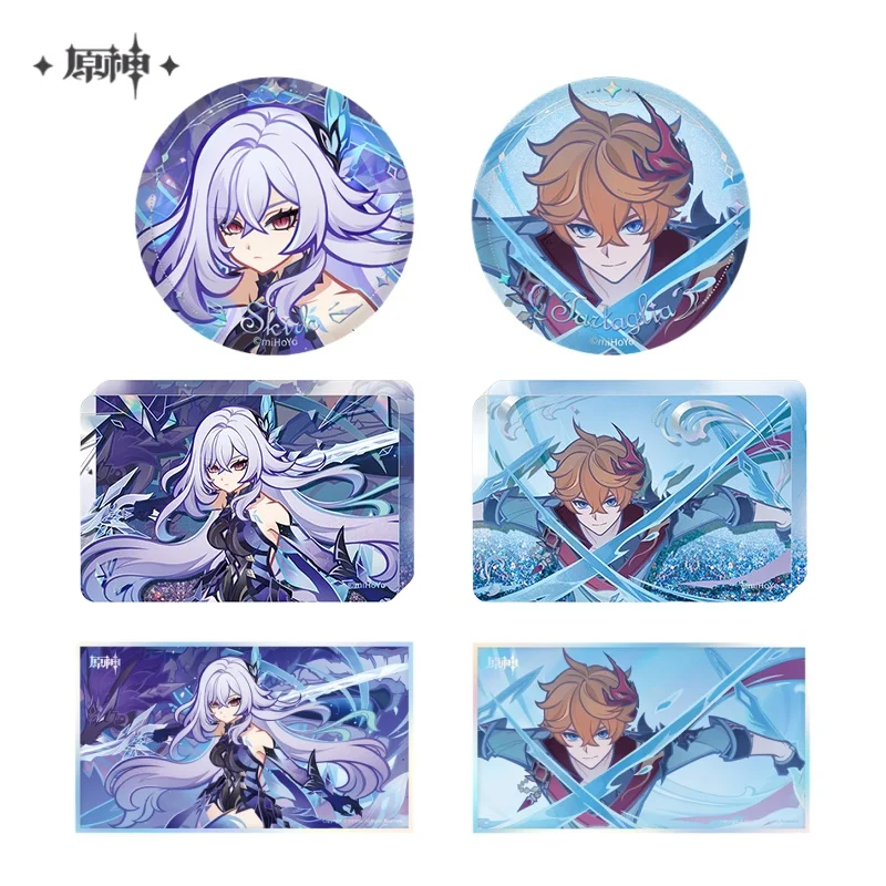 

Genshin Impact tin badge 58mm Tartaglia‌‌ Skirk‌‌ Character Badges Acrylic quicksand ornament Accessories gifts Collection Toys