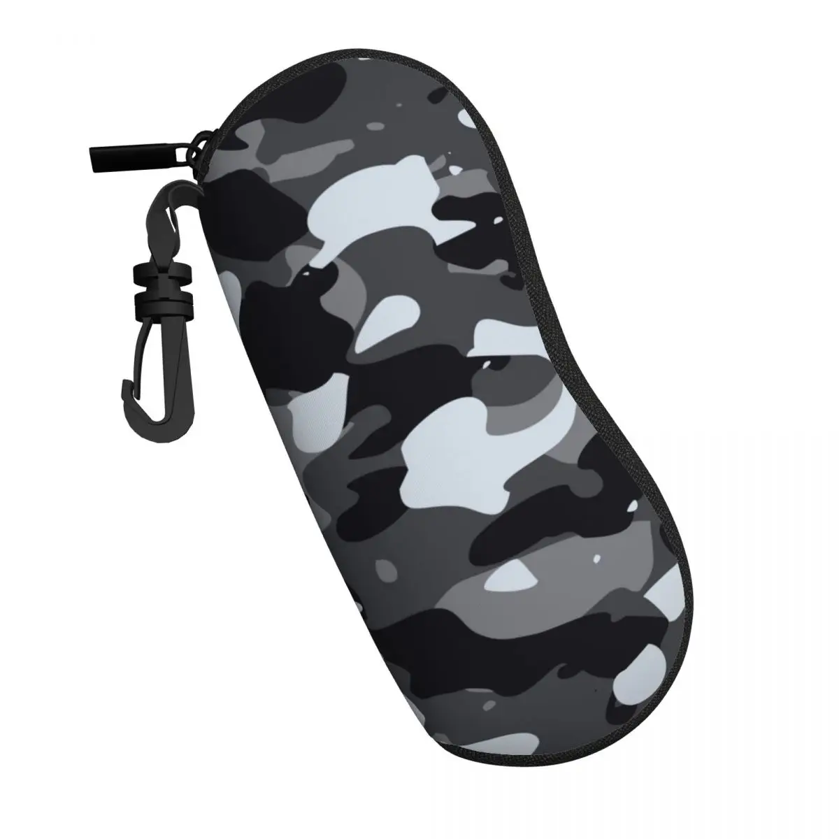 Custom Black Modern Military Camouflage Camo Style Eyeglass Glasses Case Women Men Soft Sunglasses Protective Bag