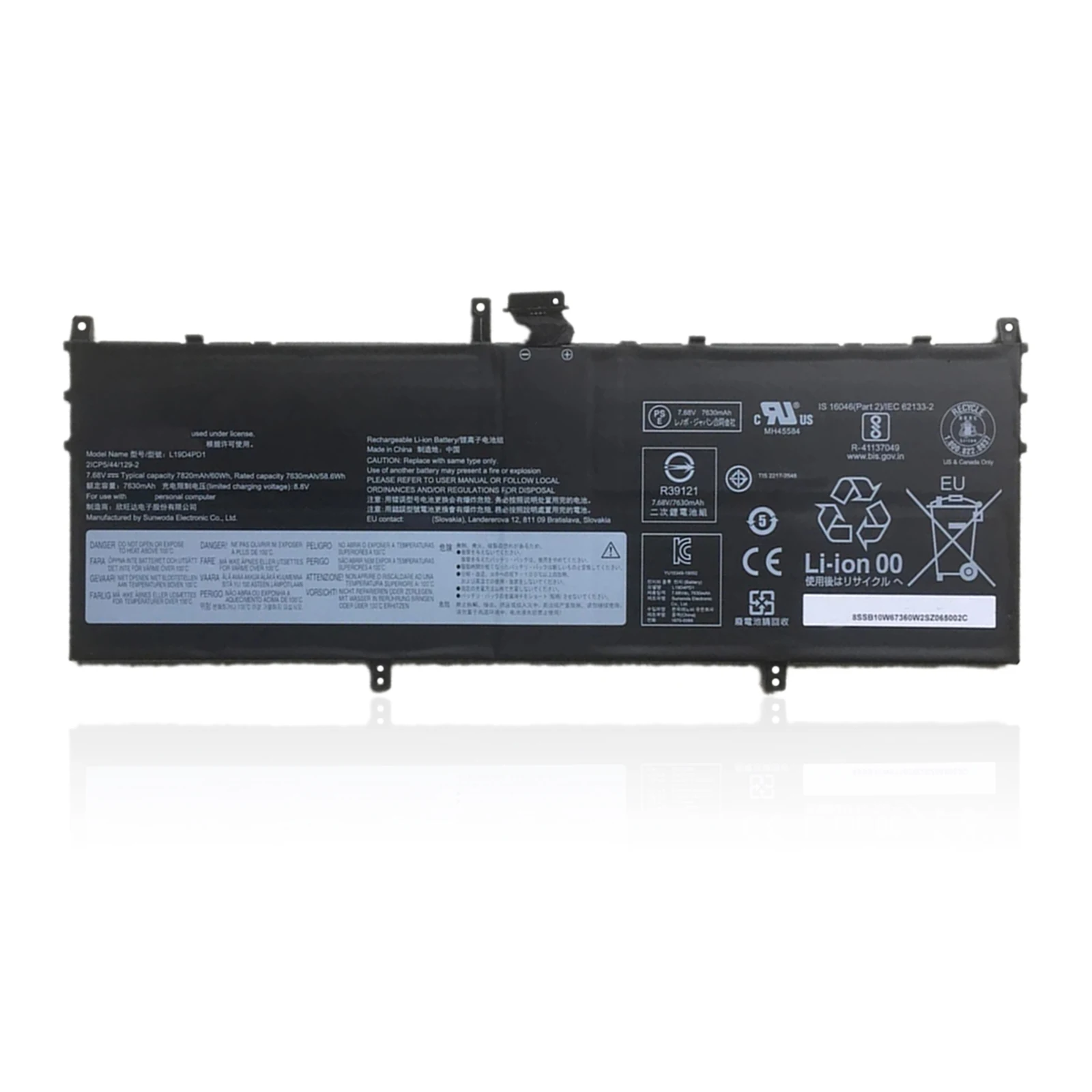 Imagem -04 - Bateria do Portátil Yoofan para Lenovo L19d4pd1 L19c4pd1 60wh Lenovo Ideapad Yoga 613are05 6-13alc6 Yoga C640-13iml Lte Série L19m4pd1 L19m4pd1