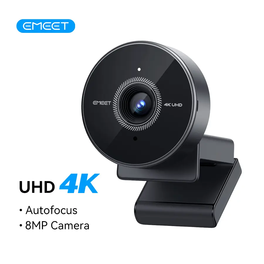 웹캠 4K 웹 카메라 1080P 60fps(마이크 포함) 컴퓨터/데스크탑/노트북용 미니 USB 카메라 EMEET 웹캠