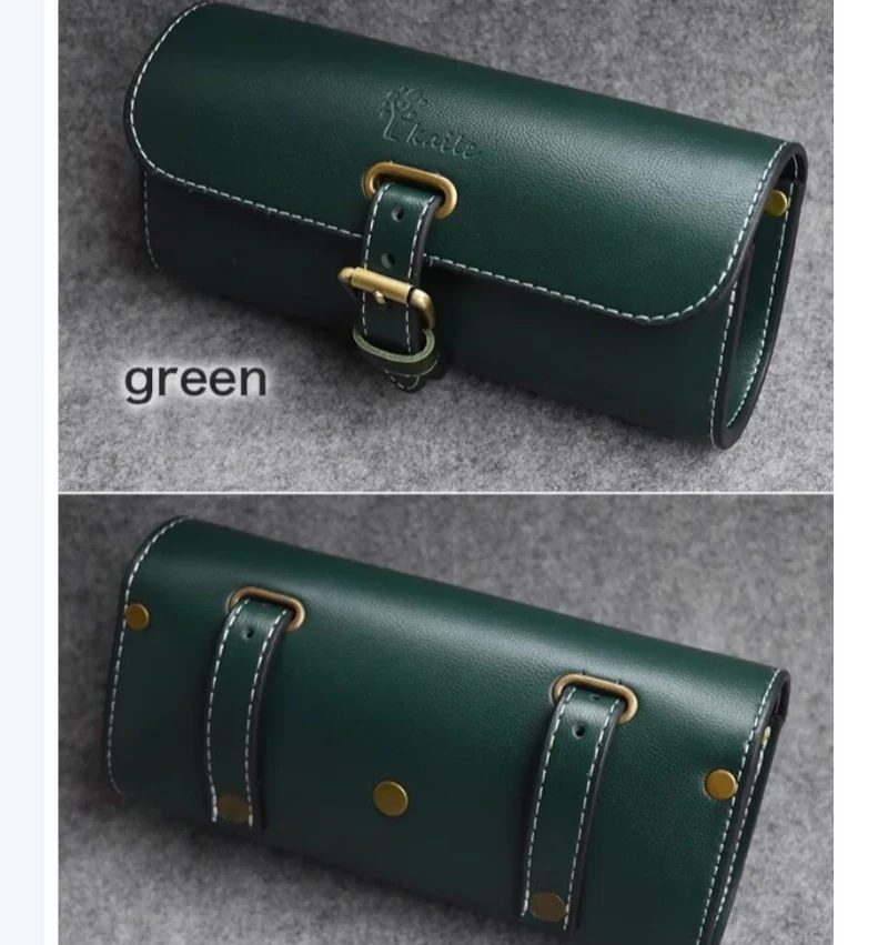 G31 Bicycle Bags British Retro Bicycle Tail Bag Bicycle Saddle Tools Pendant Leather Hardcover PU