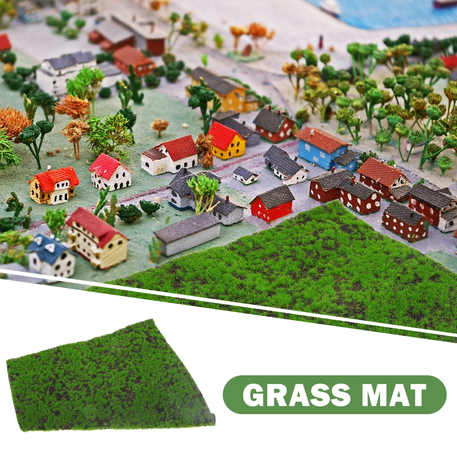 

Artificial Grass Mat Square Fake Turf Tile For Indoor Outdoor Garden Decor Landscaping Prop Simulation Green Turf