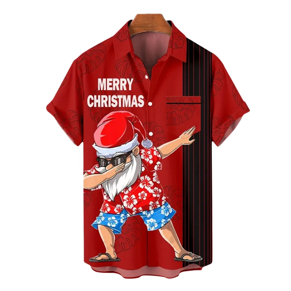 

Christmas Children's Shirt Boy Children Summer Clothes Tops Lapel Girl Blouse Hawaiian Shirts for Children Short Sleeve Clothing