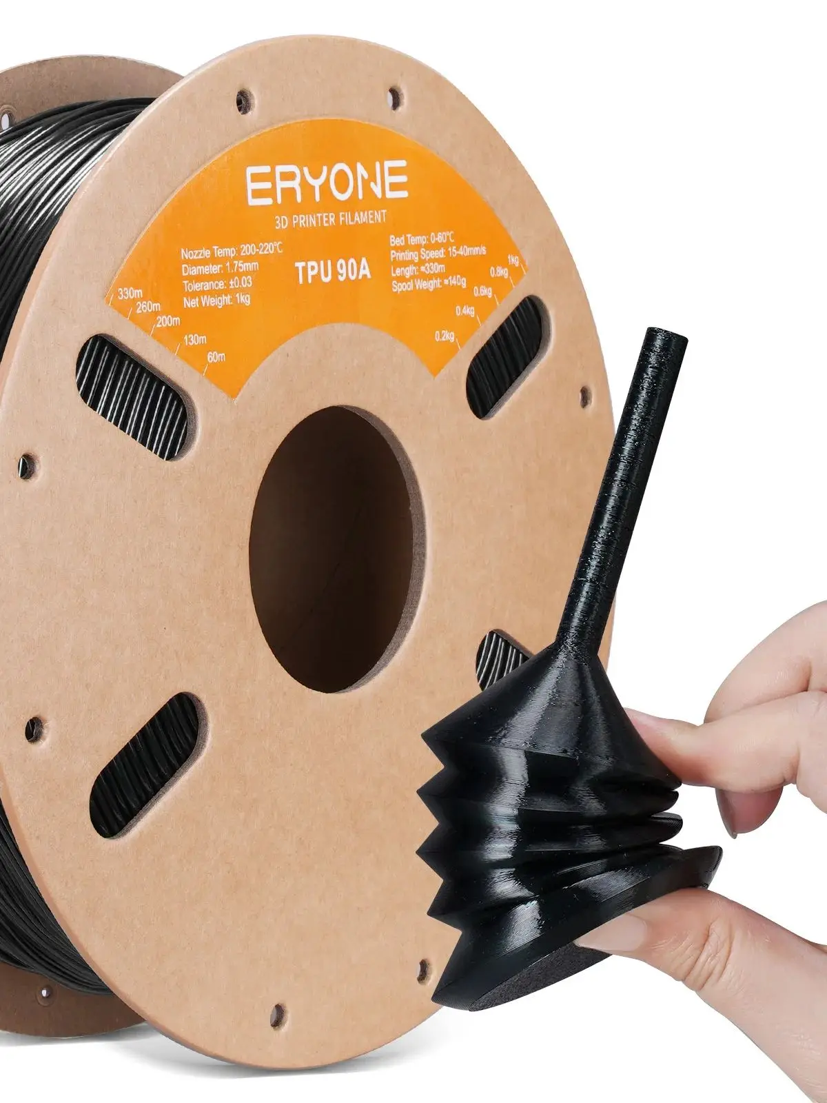 ERYONE 1KG TPU 90A Elastyczny Filament do Druku 3D 1.75mm, Średnia Miękkość, Równoważna Miękkość i Wytrzymałość, Szpula 1kg — zdjęcie produktu 7