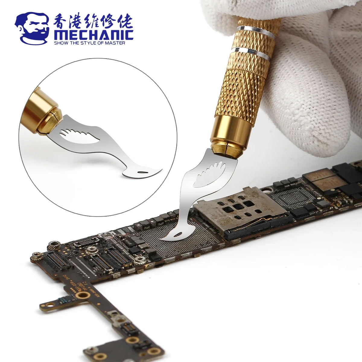 MECHANIC iMax9 20 in 1 Multifunctional Non-Slip Metal Repair Knife Kit Motherboard CPU IC Chip Glue Removal Blade Rework Tools