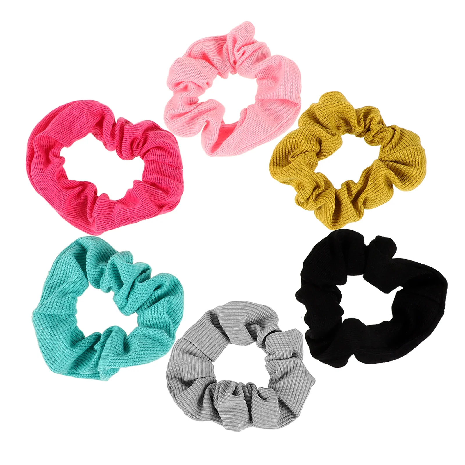 

6pcs Vintage Hair Ties Thick Bands Ring Scrunchies Elastic Durable Accessories Women Girls Baby Hair Care Styling