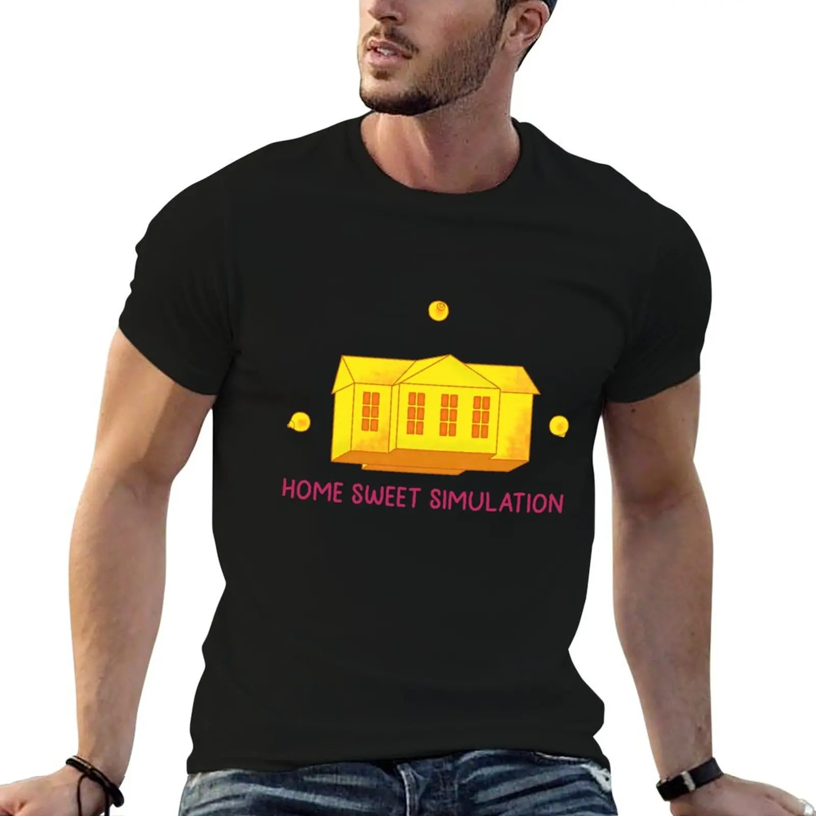 Футболка Home Sweet Simulation - Midnight Gospel с модным буквенным принтом
