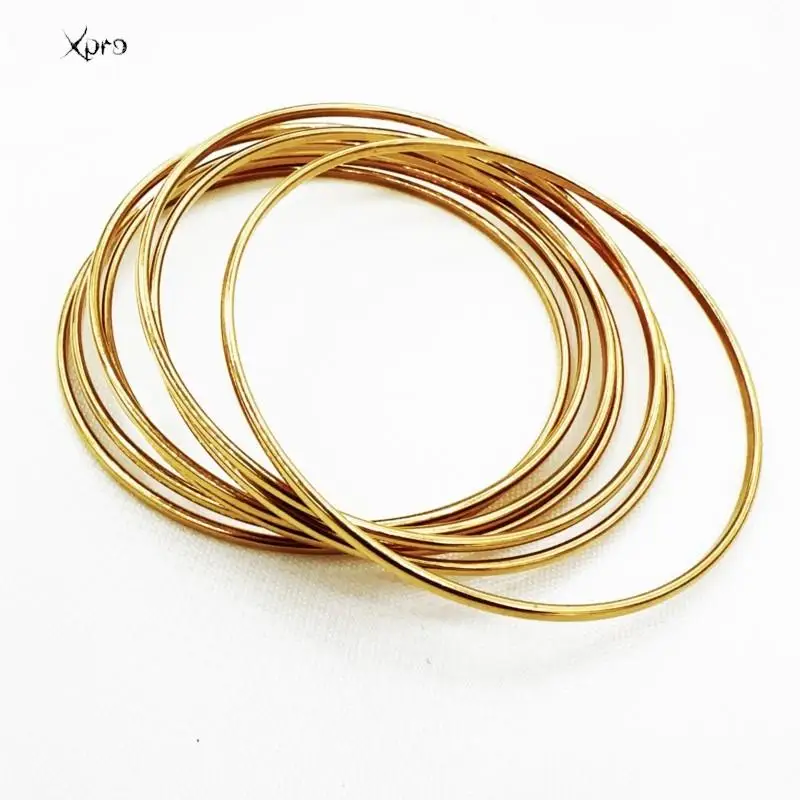 Fashionable Stainless Steel Bracelet For Women Round Minimalist Elegant Gold Color Bracelet Women's Accessories Popular Jewelry