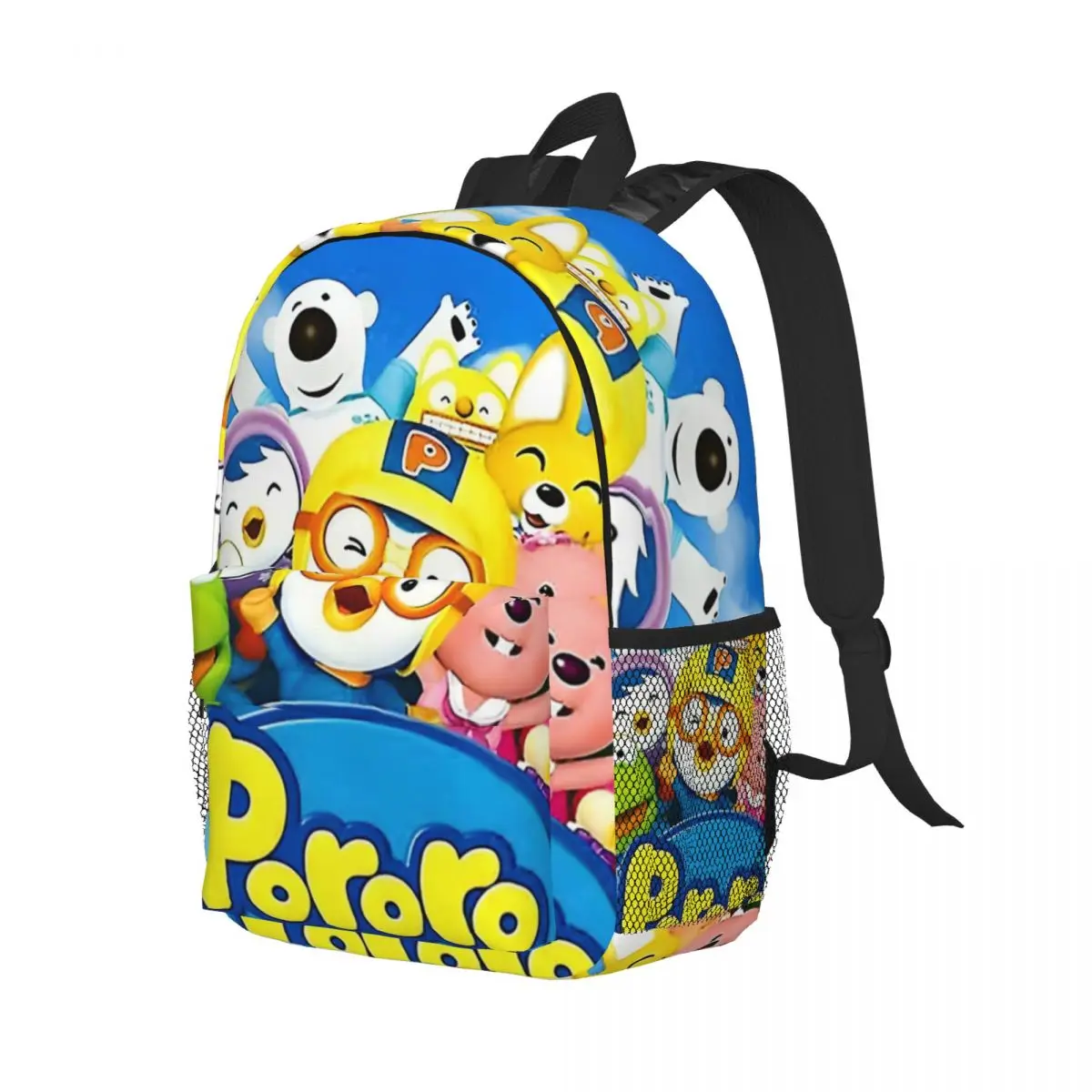 P-Pororo Run New Fashion High Capacity Waterproof College Backpack Trendy Laptop Travel Book Bag 15inch