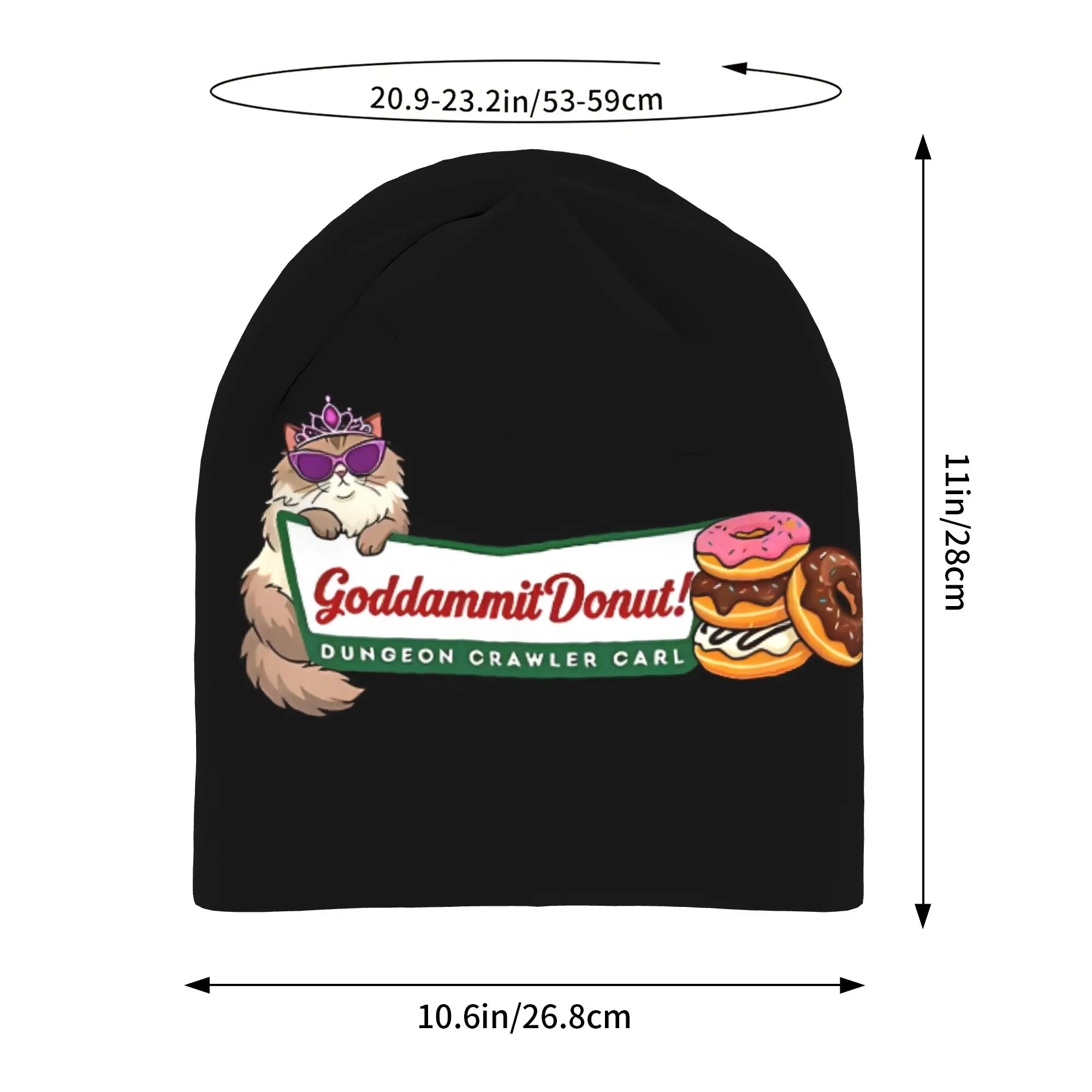 Dungeon Crawler Carl Princess Donut Hat Thin Caps Men Women  Skullies Beanies Ski Caps Soft Bonnet Hats