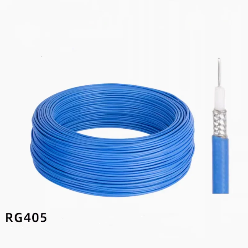 

RG405 Синий радиочастотный коаксиальный кабель 0,086 дюйма Полугибкая проволочная антенна RG-405 086 Кабель 50 Ом РЧ-коаксиальный кабель Перемычка для косички