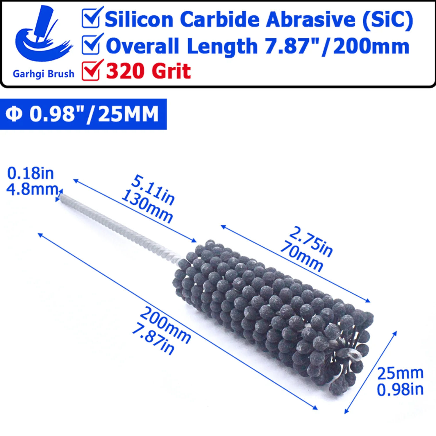 320Grit Zylinder Hone Ball Pinsel Werkzeug Siliziumkarbid Metall Motor Ventilführungen Entgraten Carbon Entfernung Crosshatching Polieren