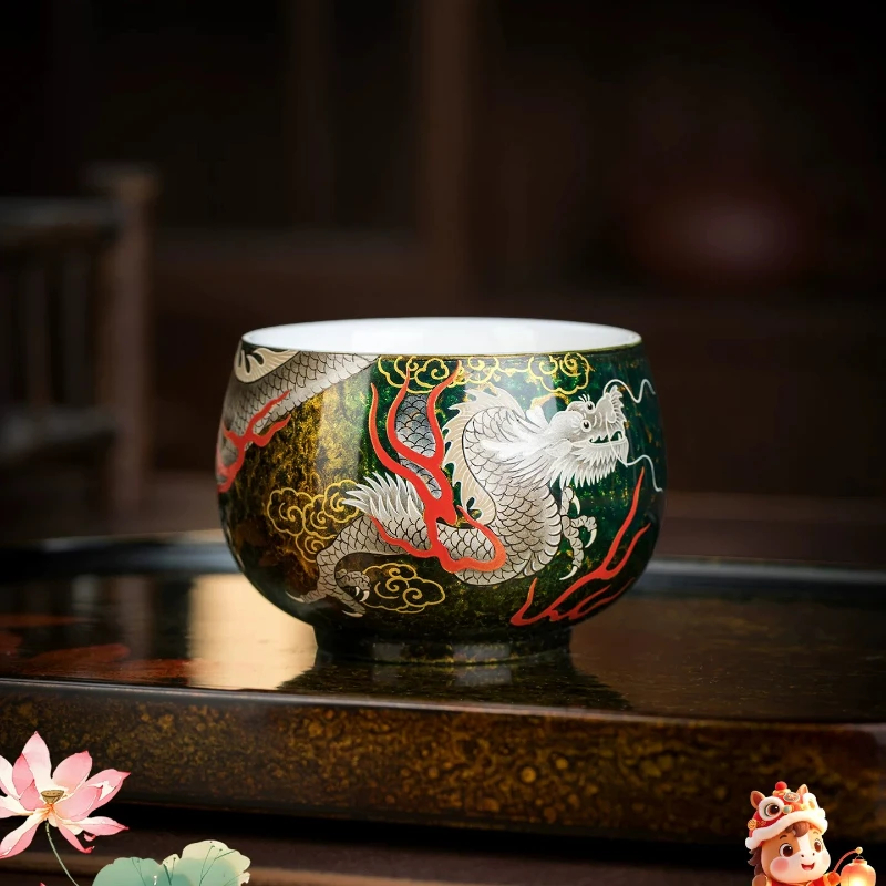 Lacquer master cup high-end tea set drinking tea cup