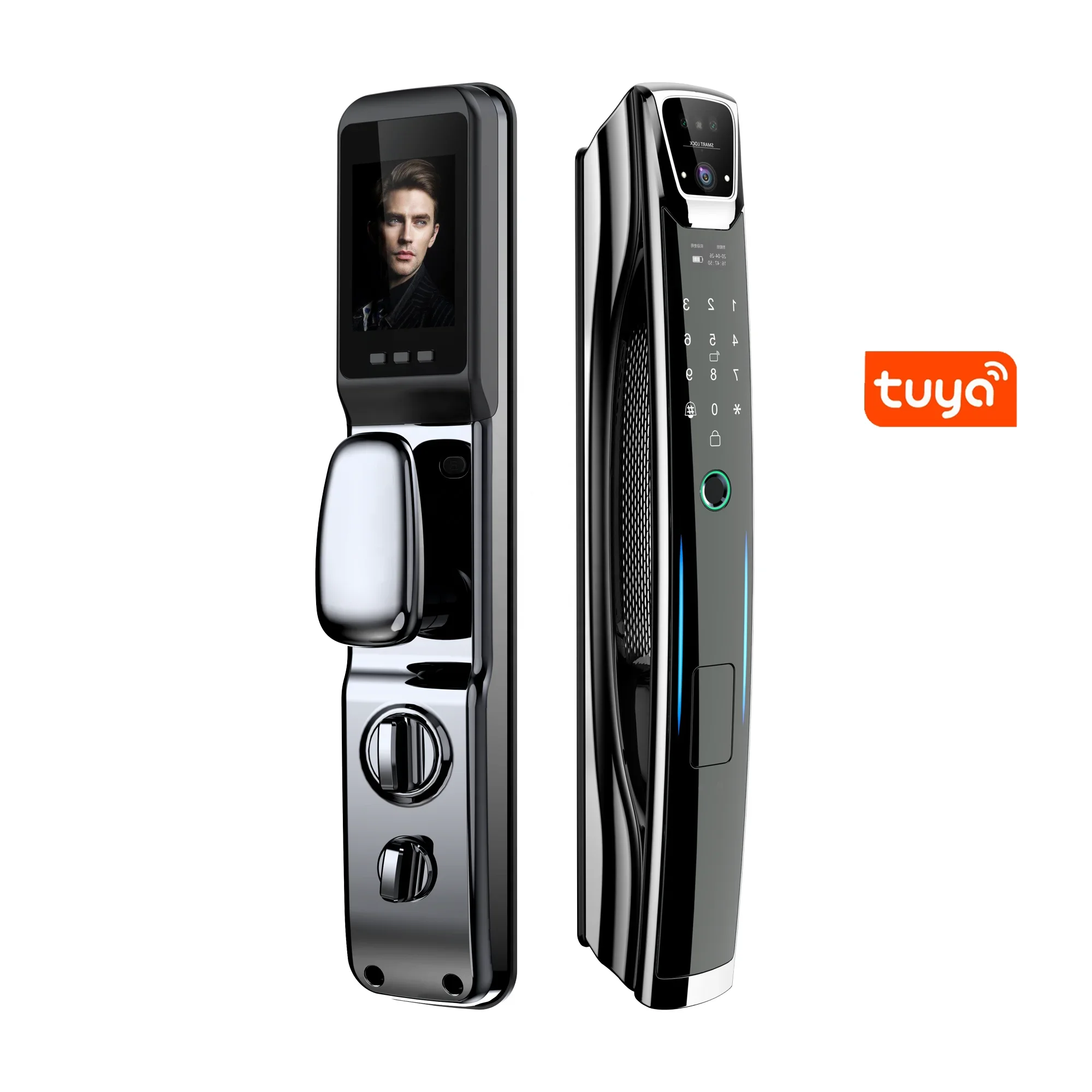 Intelligent Multifuncional Wireless Smart Biometric Face Recognition And Fingerprint Lock Finger Print Lock For Home