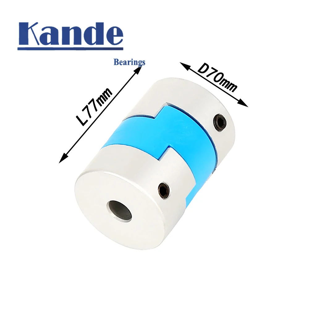 Kande 1PC D70L77 aluminum alloy cross slider coupling adjustment eccentric screw motor clamping large angle cross type coupling