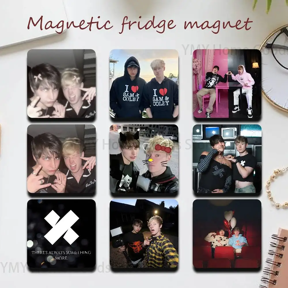 SO COOL S-Sam and Colby Fridge Magnetic Magnet PVC Memorial Decor for Family Friends Students Adults