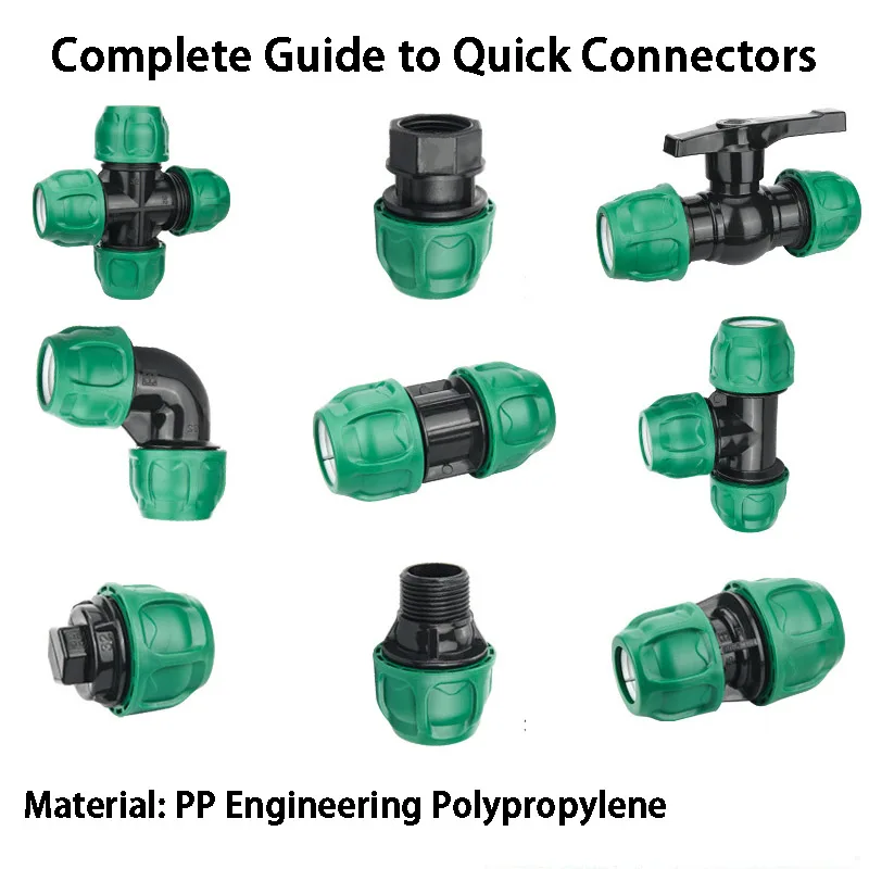 20mm25mm32mm Reinforced Agricultural Irrigation System Household Garden Water Pipe Quick Connector Elbow Three-way Valve