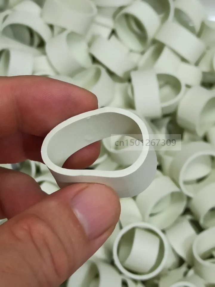 Small White Wide Rubber Bands Elastic Packing Tie For Packaging - diameter 2.5cm