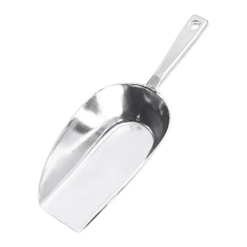 Scoop Ice Metal Scoops Utility Large Flour Cube Aluminum Kitchen Measuring Bean Coffee Popcorn Dog Bar Aluminium Alloy Holder