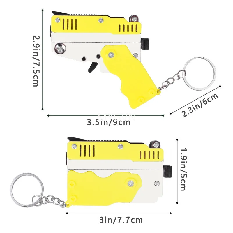 Składany pistolet miękki pocisk, Model ze stopu, brelok do pistoletu, klasyczny pistolet powtarzalny dla dzieci prezent urodzinowy dla dorosłych