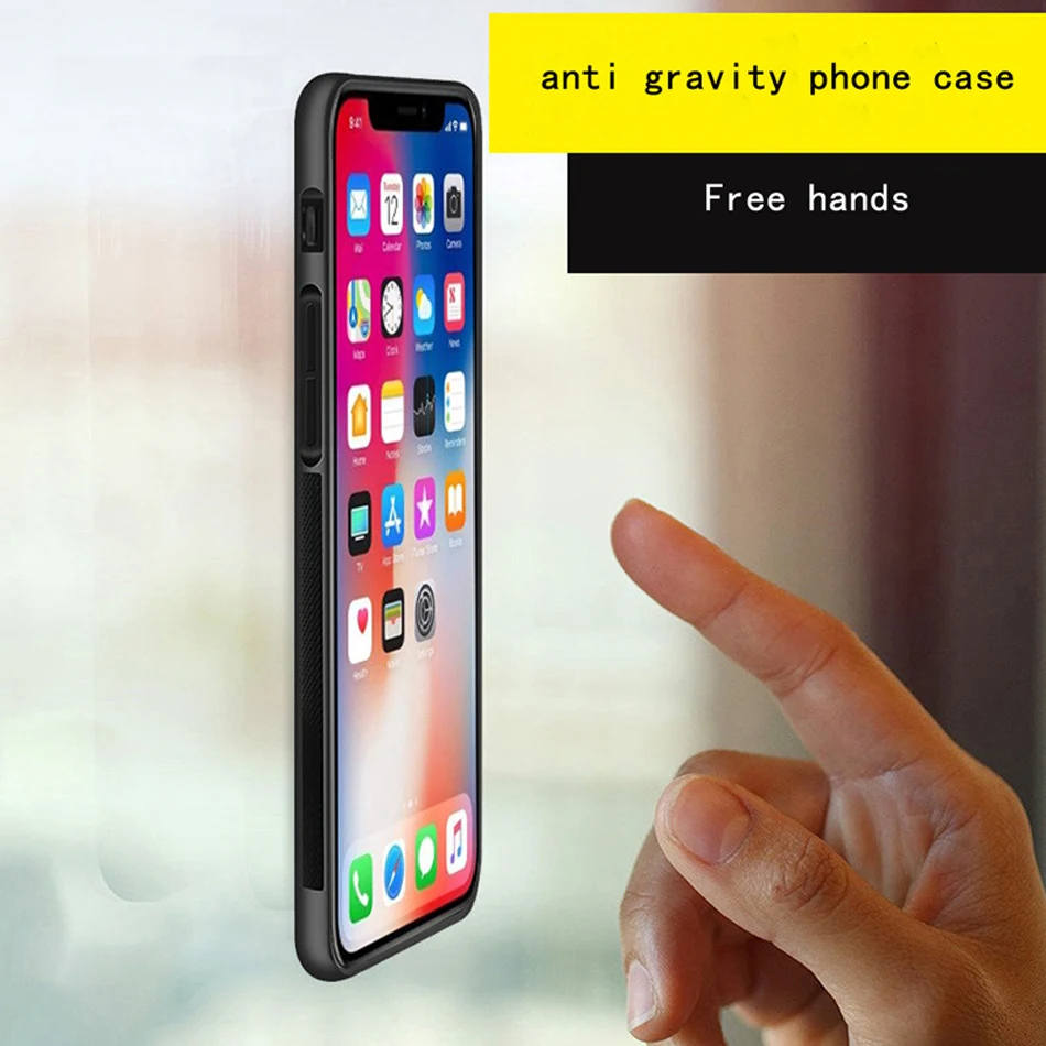 Anti Gravity Phone Case Phone Cover For iPhone 14 13 12 11pro XS Max XR X 8 7 6 Plus Suction Adsorbed Cover Soft Nano Phone Case