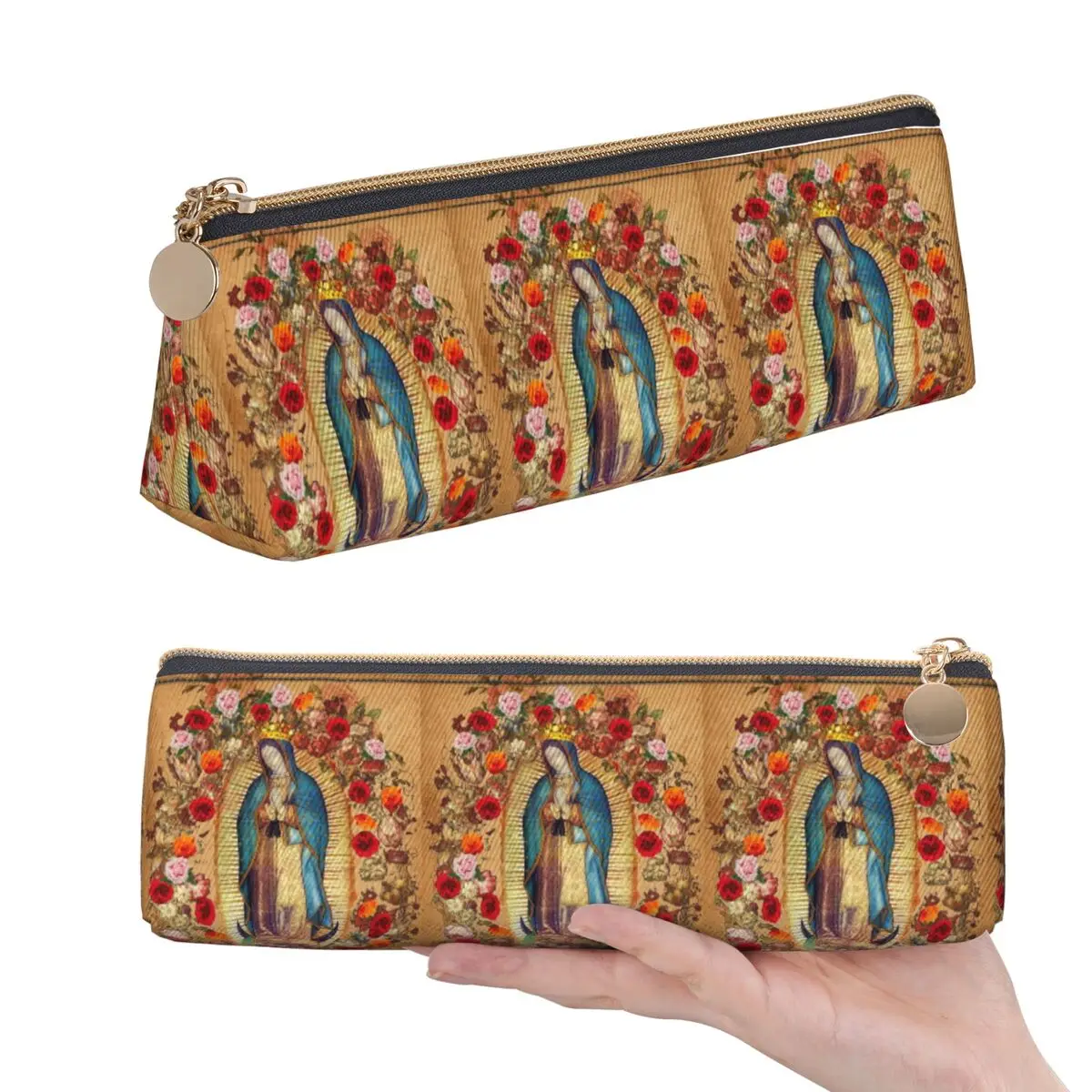 Unsere Liebe Frau von Guadalupe, Jungfrau Maria, katholisch, Mexiko, Federmäppchen für Studenten, Stiftbox, Bleistiftbeutel, Schreibwaren, Stifthalter, Tasche