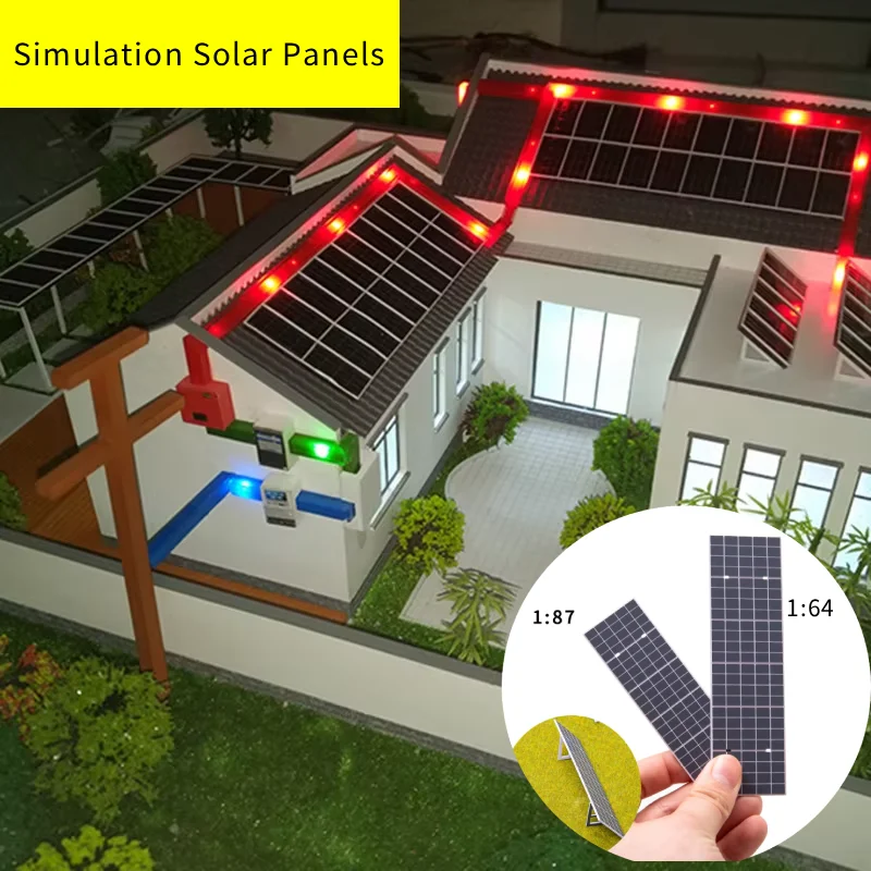 الألواح الشمسية المصغرة ABS غير الوظائف لـ 1/64 1/87 لتقوم بها بنفسك صنع النماذج/تخطيط بناء العمارة/الديكور/ديوراما 1 قطعة