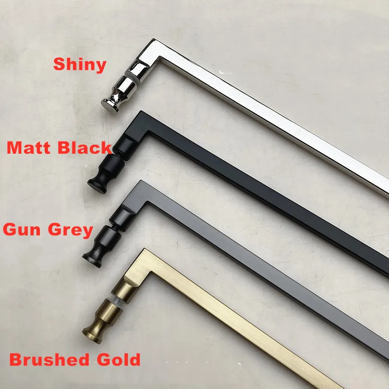 Imagem -02 - Muito Estreito e Simples pé Sólido 304 Banheiro Chuveiro Porta de Vidro do Punho Sj2027t Aço Inoxidável