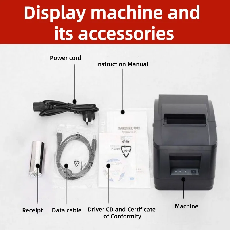 80mm POS Thermal Printer Auto Cutting Receipt Bill Printer USB Ethernet Wireless Bluetooth Wifi Kitchen Ticket Printer view 4