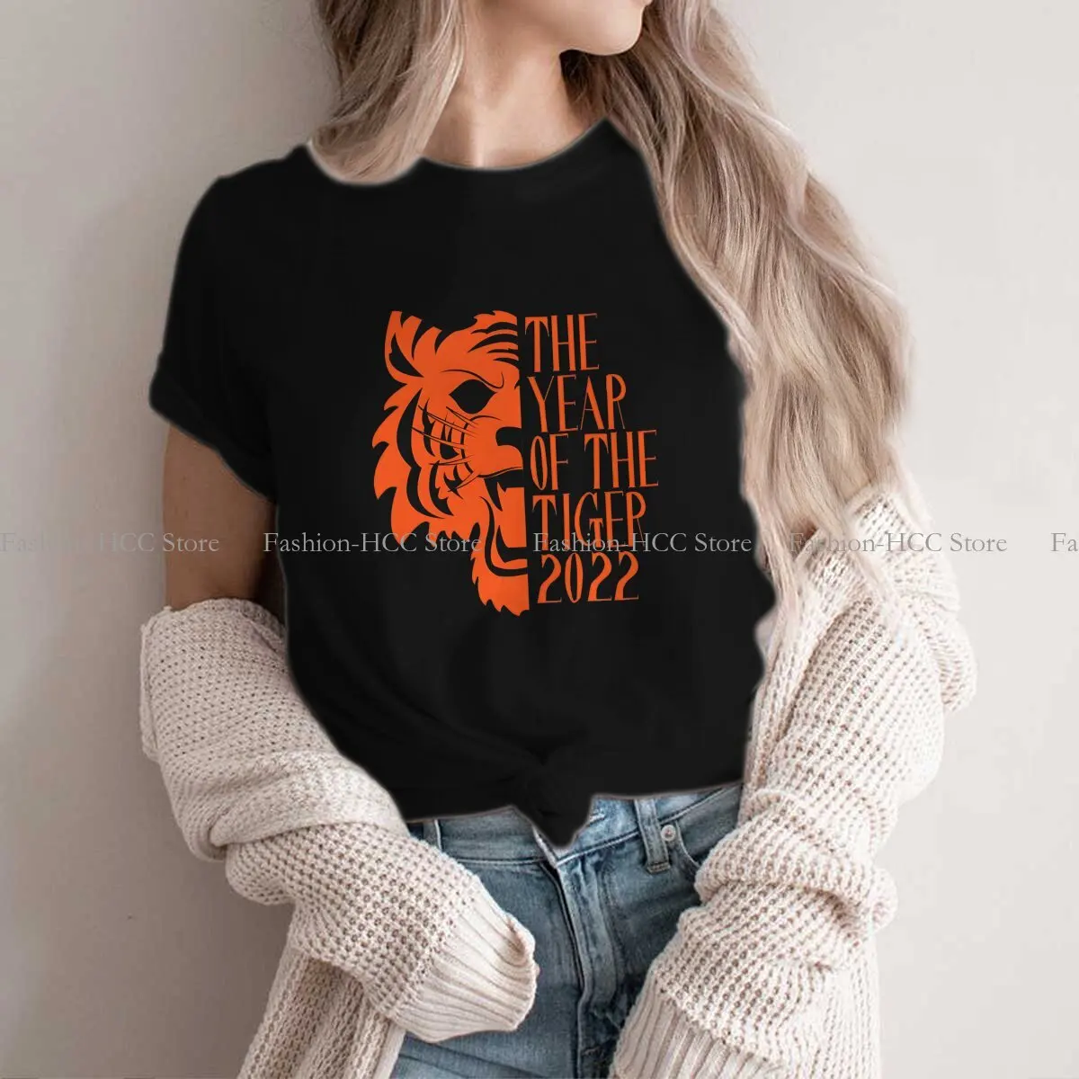 Cincinnati Bengals Year Harajuku Polyester TShirt Tiger Creative Streetwear Casual T Shirt Women