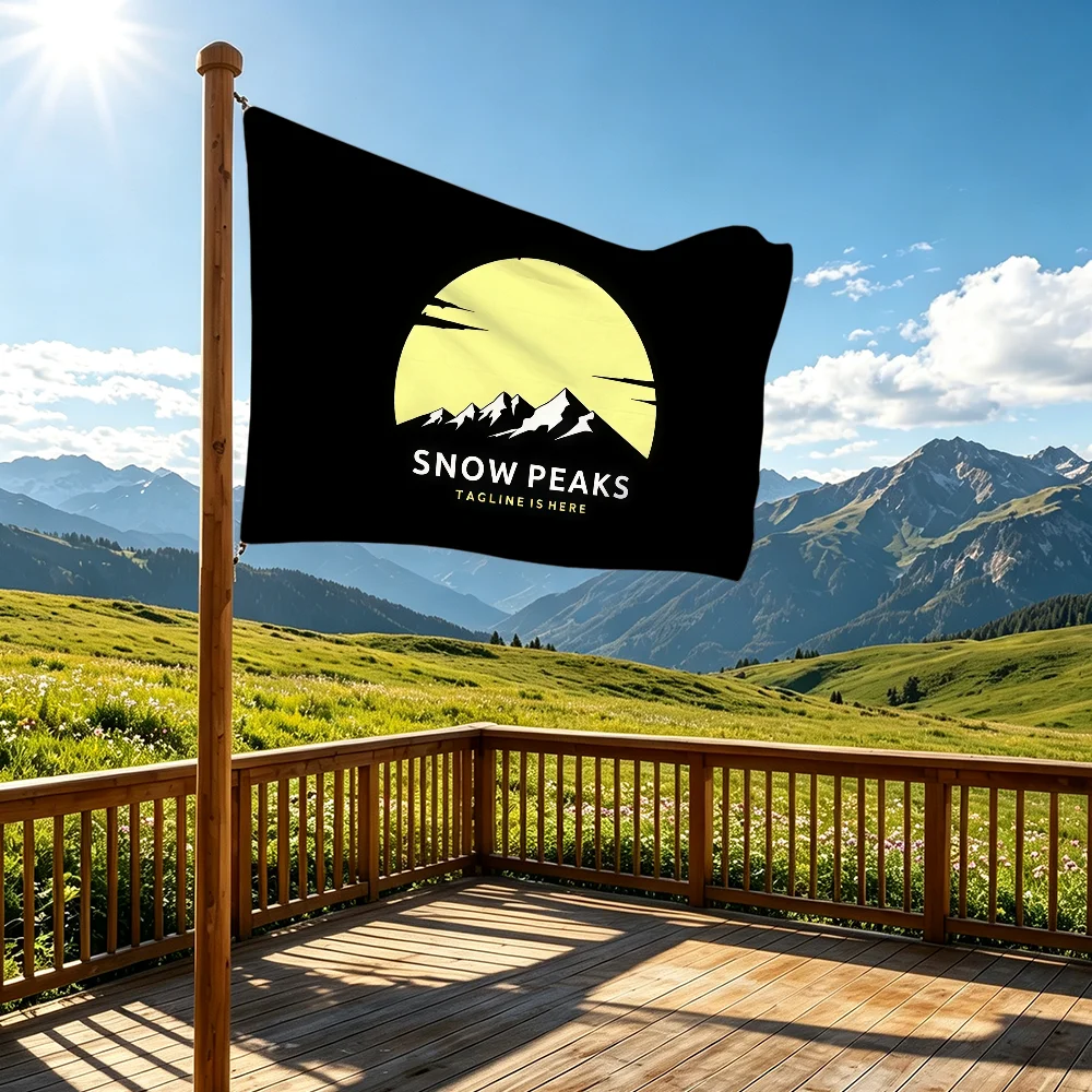 Fashion Outdoor S-SnowS P-Peak-ES Logo flag Decorative Banners Suitable For Outdoor Camping Family Parties And Garden Walls Gift