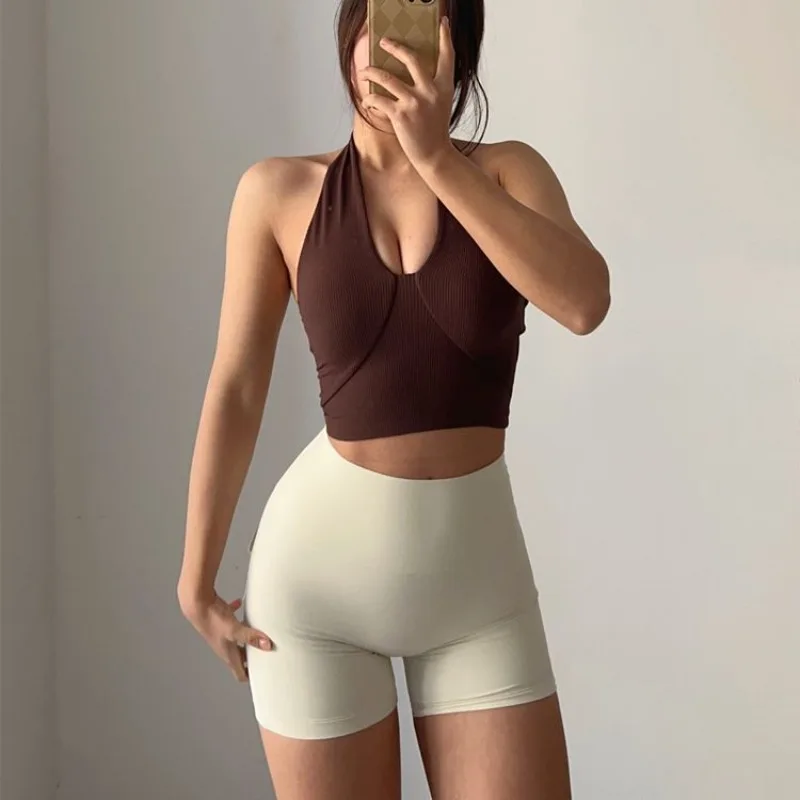 السيدات اليوغا السراويل عارضة أزياء ضئيلة أنيقة مزاجه الاتجاه بلون أزرار جيب عالية الخصر نحيل Sweatpants مستقيم #2