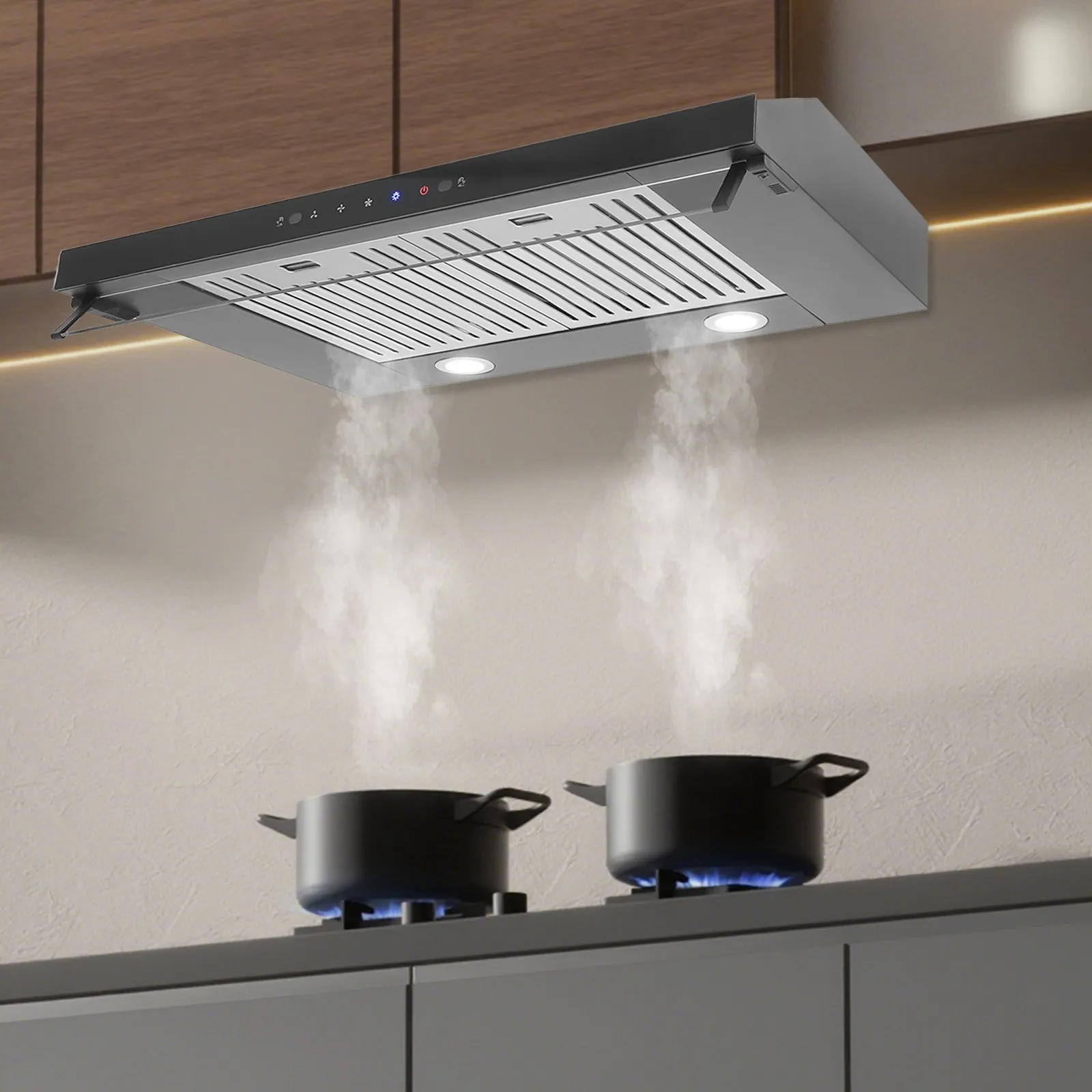 

29,53*19,49*5,51 дюйма, вытяжка под шкафом, 900 куб. футов в минуту, двойной мотор, кухонное вентиляционное отверстие из нержавеющей стали