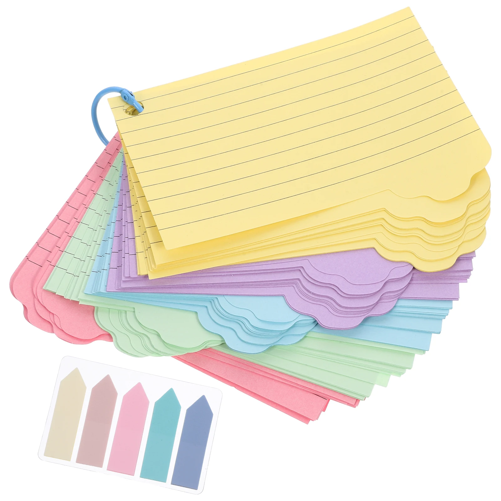 Index Card Notes Pre Hole Punched Cards Supplies Blank Memory Colored Tabs