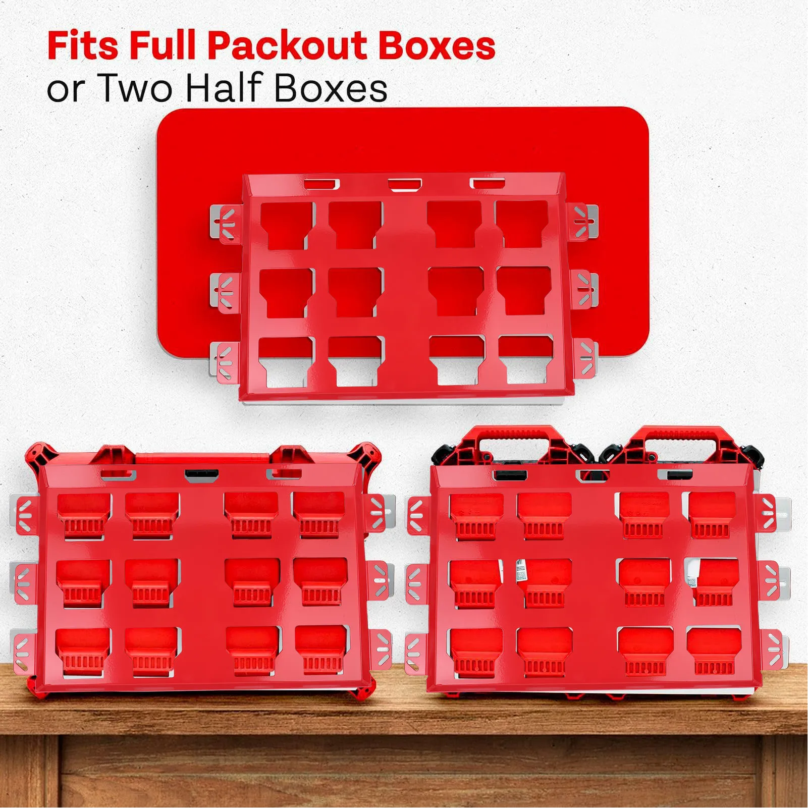 2 Set Tool Box Wall Mount Plate Fit for Packout Alloy Steel 100lbs Bearing Capacity Toolbox Wall Mounting Plate