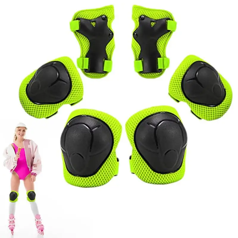 Kids Knee Pads And Elbow Pads Set 6 In 1 Kids Knee Pads And Elbow Pads Set For Roller Skates Cycling BMX Bike Skateboard Inline