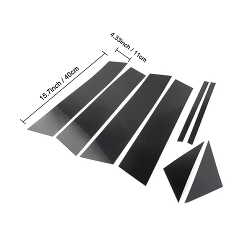 Imagen 2 del producto Para Mazda 3 6 Atenza Axela CX5 CX30 columna de puerta de ventana de coche B C Pilar Post cubierta embellecedora negro brillante pegatinas de PC Accesorios