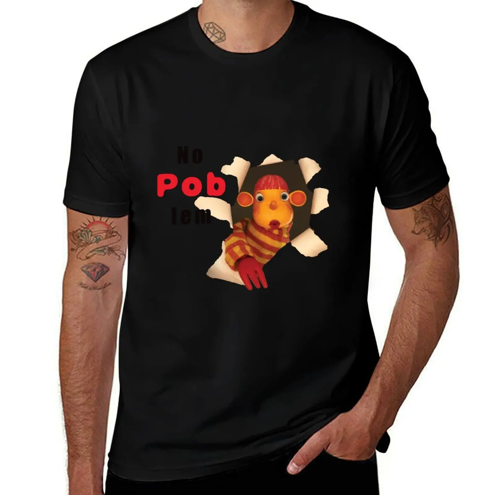

No Poblem T-Shirt Plus Size Loose Short Sleeve Top