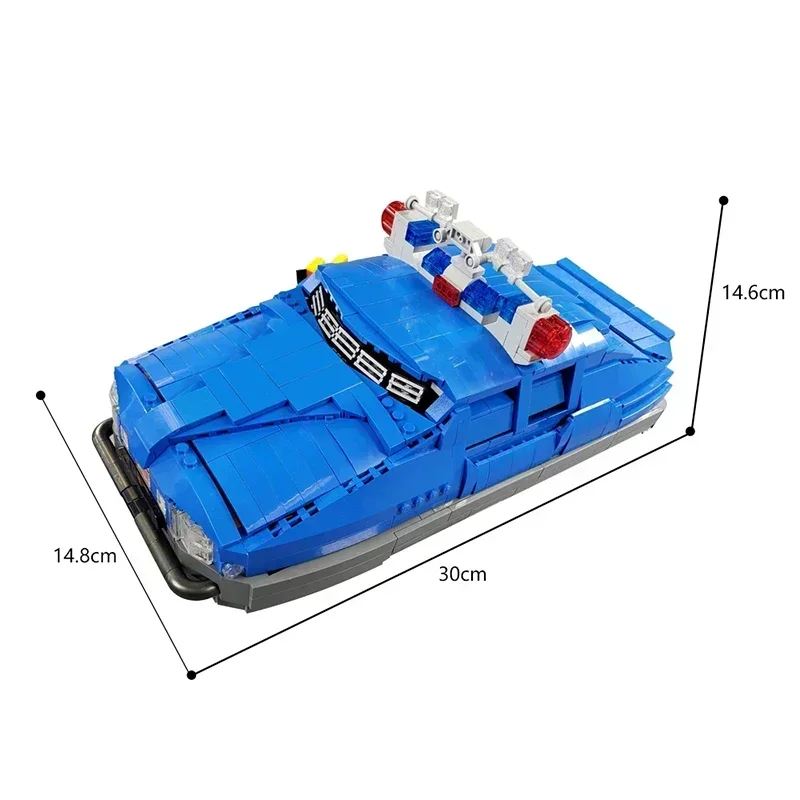 ملحقات الفيلم الكلاسيكي تحوم سيارة الشرطة بنة MOC العنصر الخامس العائمة الشرطية كاياك التجمع نموذج ألعاب أطفال هدية