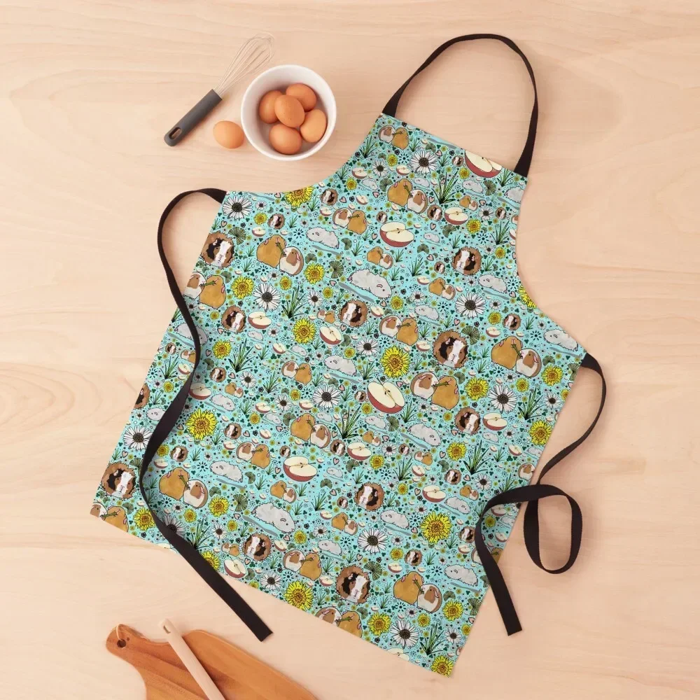 

Guinea Pigs in Blue Apron Kitchen Chef Nursing Household Items Kitchen Apron