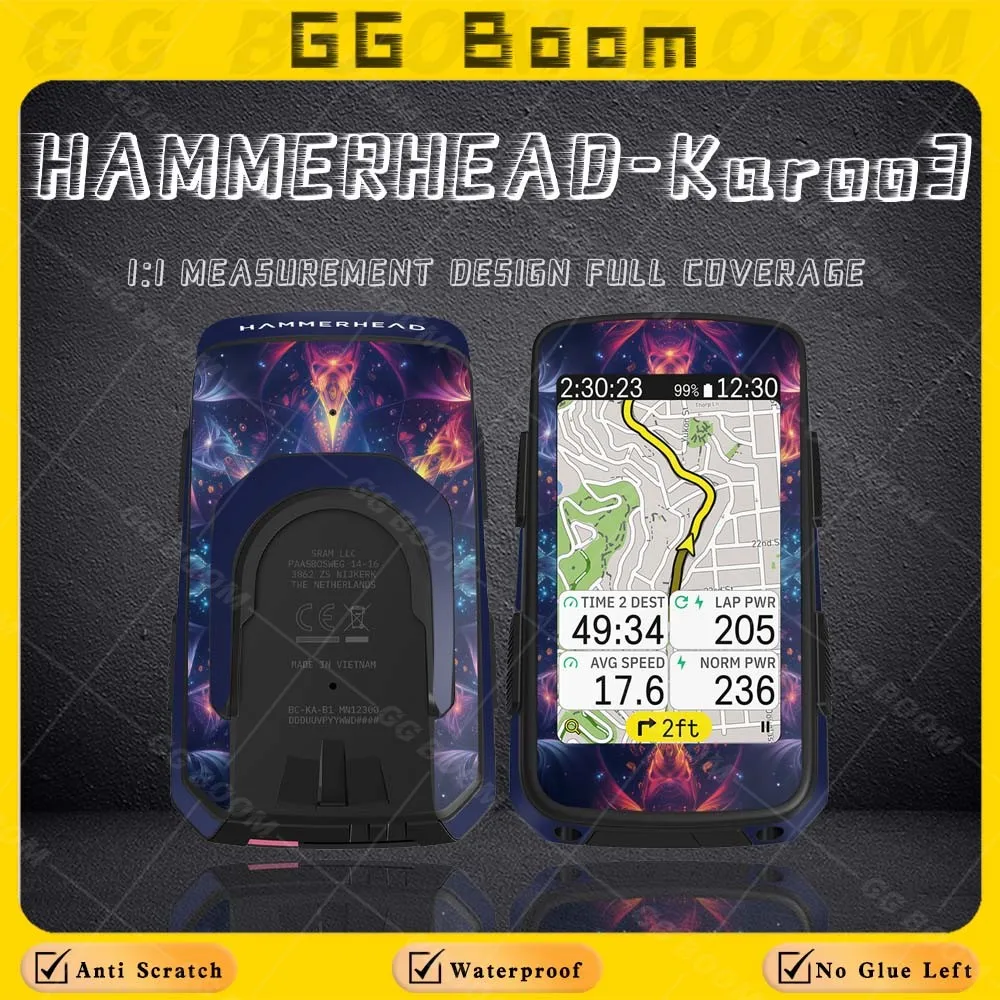 

For HAMMERHEAD KAROO 3 GPS Cycle Bike Computer Sticker Waterproof Personality Colorful Decor Protection Shell Frame Skin Decal