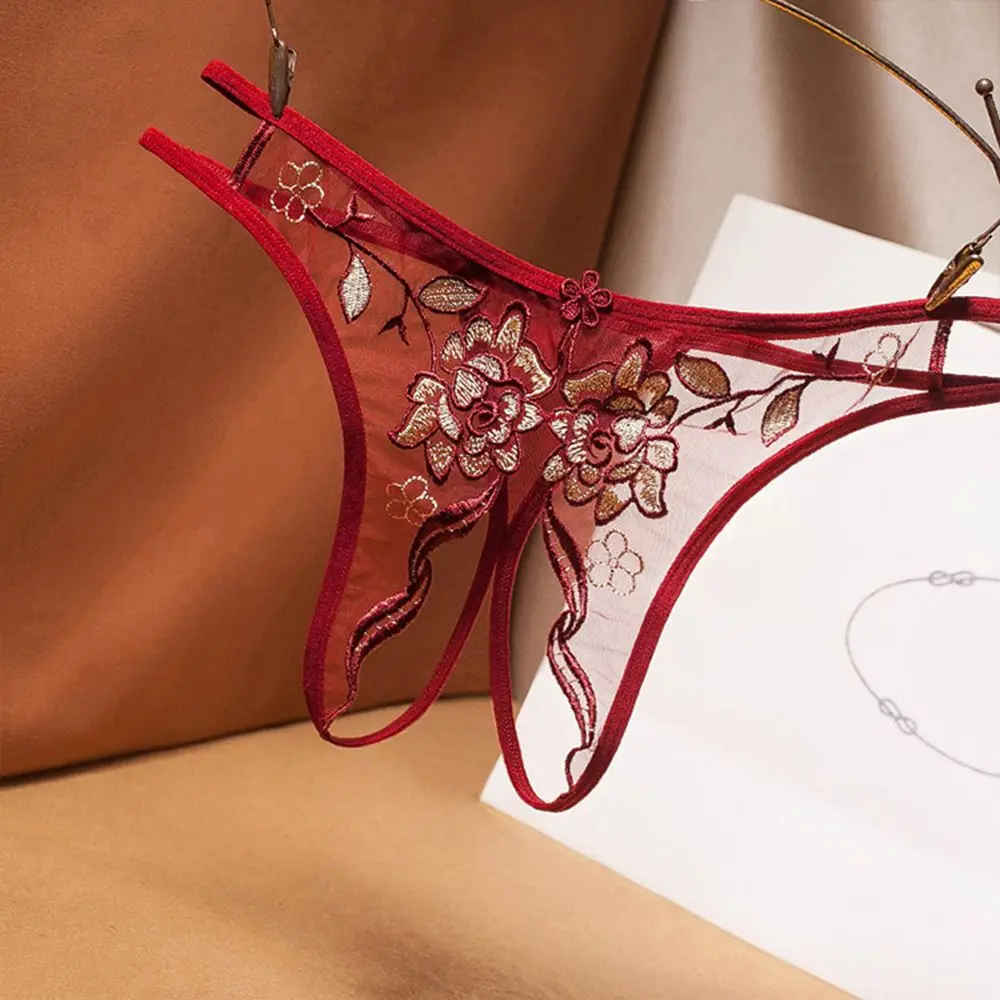 

Sexy Ladies Open Crotch Transparent Crotchless Low Waist G Strings Underwear Panties Thongs