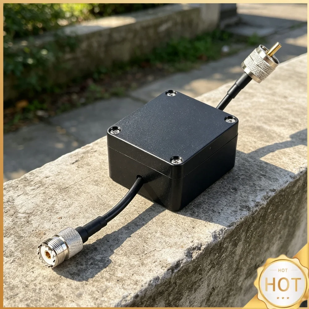 1.8-30MHz Common Mode Choke with PL-259 To SO-239 Connector RF Noise Filter 1:1 Current Balun for HF Shortwave Radio Accessories