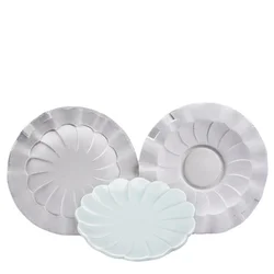 Ceramic Plaster Mold Lace Plate Home Ornaments Blank Petals