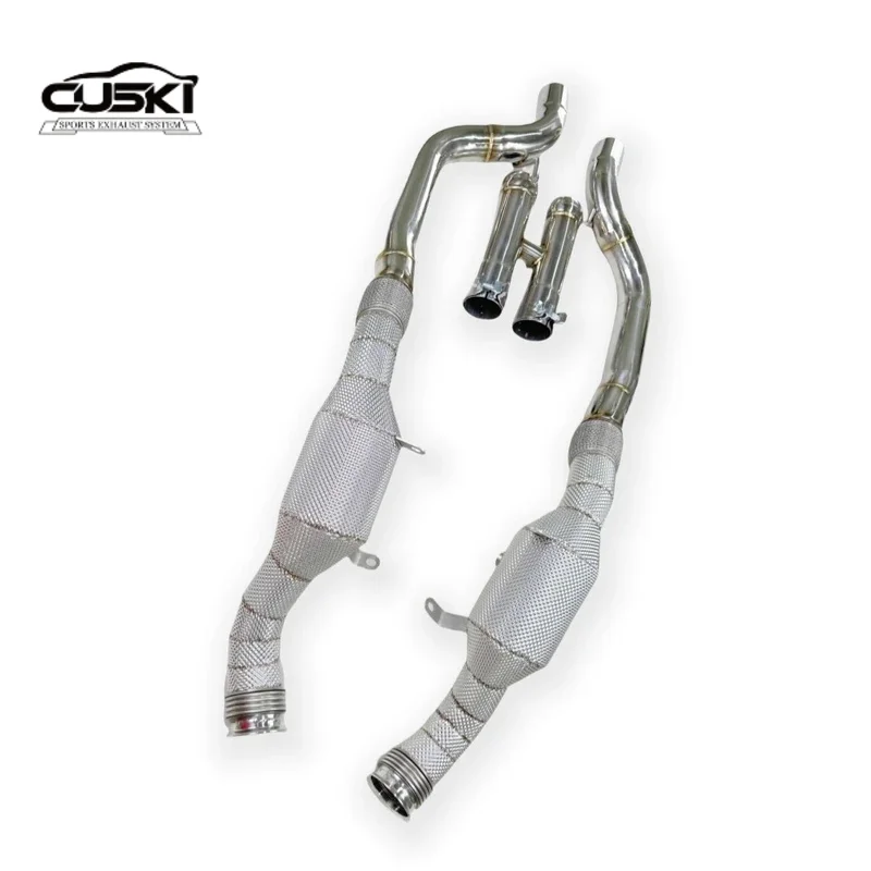 

Сливная труба выхлопной трубы из нержавеющей стали подходит для Mercedes Benz S65 AMG W222 6.0T 2015-2019, аксессуар для модернизации автомобильной выхлопной системы