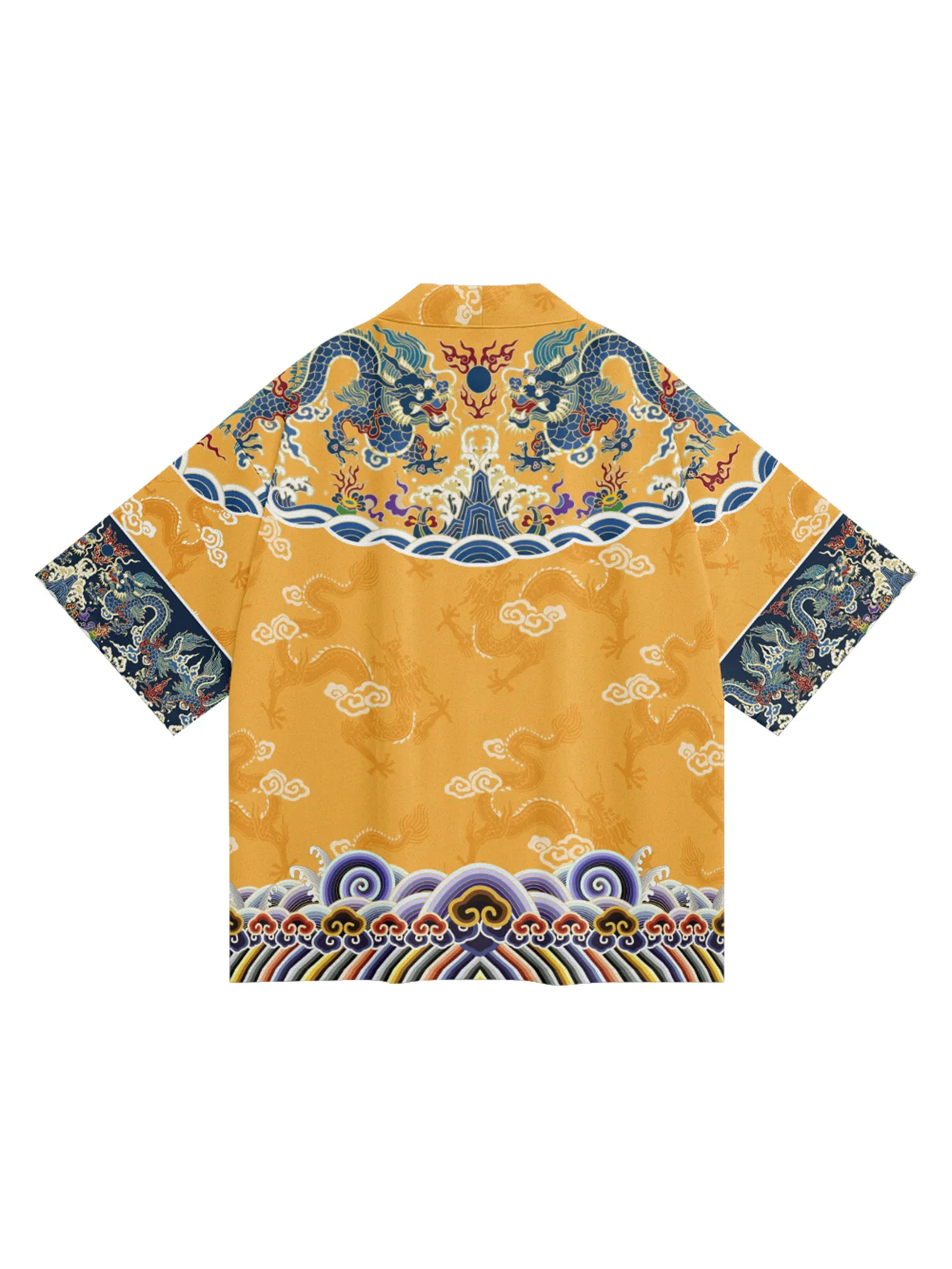 Summer Kimono Hawaiian Shirt Men Retro Dragon Kimono Streetwear Cardigan Beach Bathrobes Red Haori Women Yukata Japanese Clothes image 3